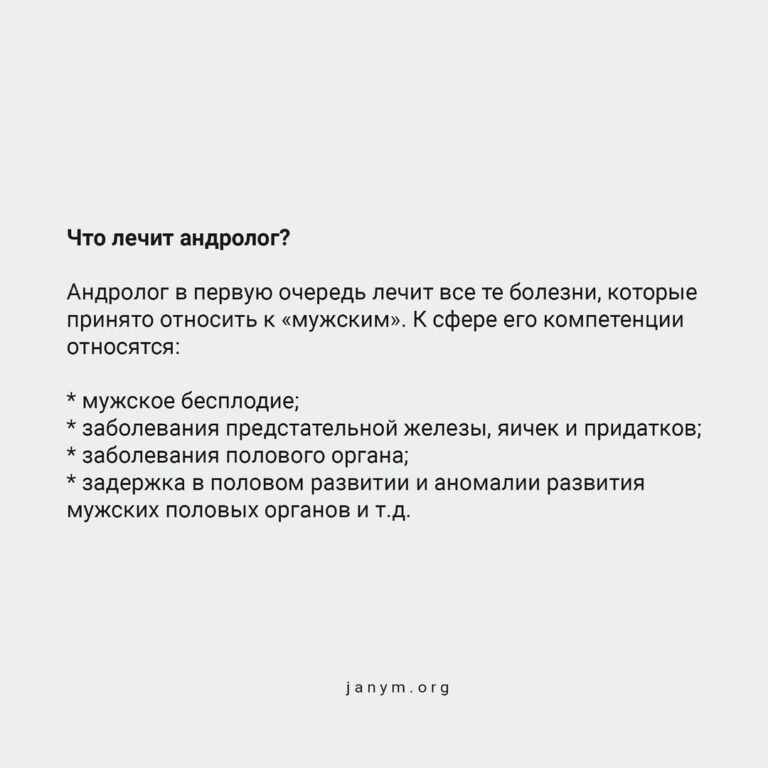 Кто такой врач-андролог? — Janym